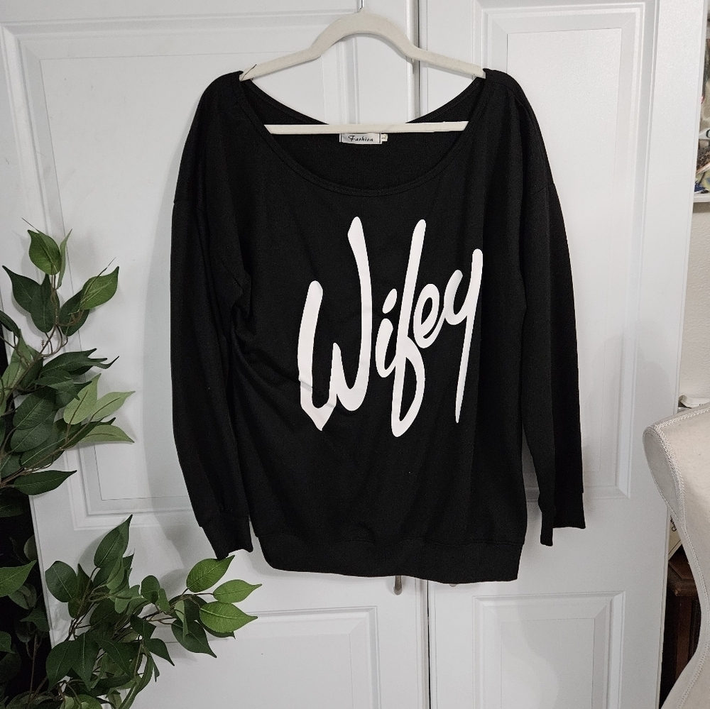 Black 'Wifey' Sweater